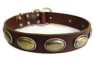 Shar Pei leather dog collar