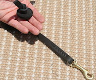 Short Professional leather dog leash - dog lead