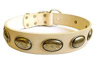 Shar Pei Retro Rulz - Gorgeous Vintage Dog Leather Collar - C103