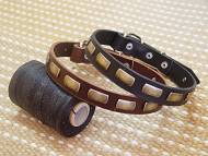 Shar Pei Leather Special Dog Collar With Plates