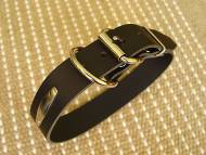 Leather dog collar with id tag fo Shar Pei- C456 Leather dog collar with id tag fo Shar Pei- C456
