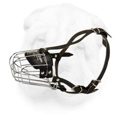 Wire Cage Muzzle for Shar Pei with Adjustable Straps