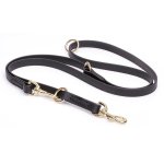 Multipurpose Black Biothane Sharpei Leash for over 7 Different Activities