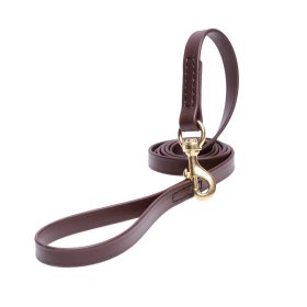 Brown Waterproof Sharpei Leash Made of Biothane