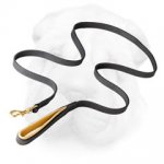 Leather Shar Pei Leash with Nappa Handle