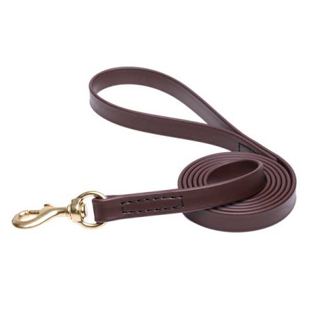 Brown Waterproof Sharpei Leash Made of Biothane