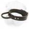Shar Pei collar -2 ply leather agitation dog collar with handle