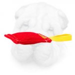 French Linen Shar Pei Bite Tug with Long Handle