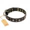 'A La Mode' FDT Artisan Handmade Black Leather Shar Pei Collar
