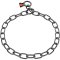 Black Stainless Steel Shar Pei Chain Collar, 3 mm Link Diameter