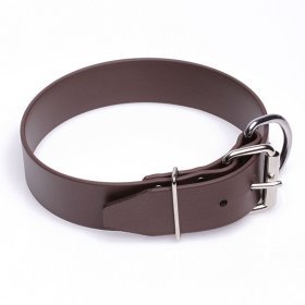 Extra Wide Brown Biothane Sharpei Collar