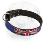 Leather Shar-Pei Collar "Union Jack"
