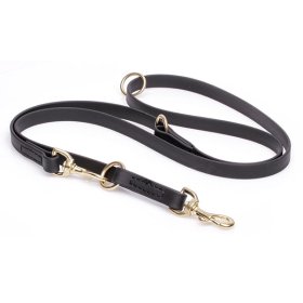 Multipurpose Black Biothane Sharpei Leash for over 7 Different Activities