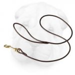 Slim Leather Shar Pei Leash for Dog Show