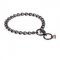 "Fur Protector" Black Stainless Steel Sharpei Choke Collar - 1/6 inch (4 mm) wire diameter