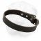 Plain Design Full Grain Leather 1 1/5 Inch Wide Collar for Shar Pei