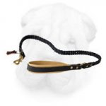 Genuine Leather Braided Shar Pei Leash