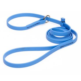 Solid Blue Biothane Sharpei Leash and Collar Combo