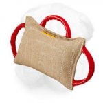 Jute Shar Pei Bite Pillow with Three Durable Handles