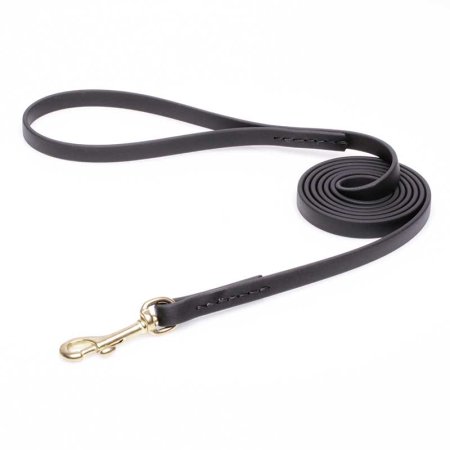 Black Biothane Sharpei Leash for Walking, Tracking