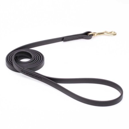 Black Biothane Sharpei Leash for Walking, Tracking