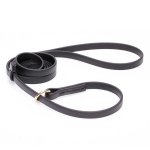Black Biothane Sharpei Leash and Collar Combo