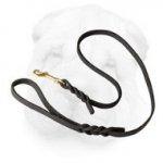 Braided Genuine Leather Shar Pei Leash