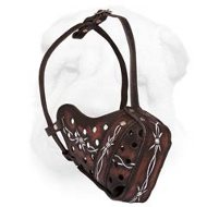 Barbed Wire Heavy Duty Leather Muzzle
