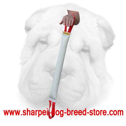 Fire Hose Shar Pei Bite Tug with Two Nylon Handles