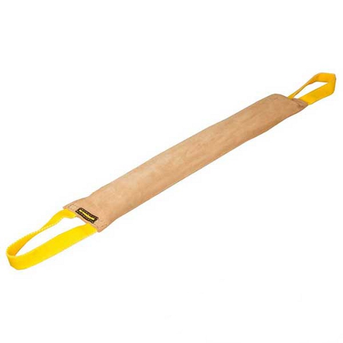 Genuine Leather Shar Pei Bite Tug with Two Nylon Handles