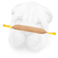Genuine Leather Shar Pei Bite Tug with Stitched Nylon Handles