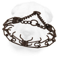 Black Stainless Steel Shar Pei Prong Collar, 1/8 inch (3.2 mm) Prong Diameter