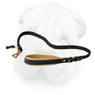 Genuine Leather Braided Shar Pei Leash Genuine Leather Braided Shar Pei Leash