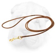 Leather Shar Pei Leash for Special Events