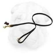 Shar Pei Leather Leash with Brass Snap Hook Shar Pei Leather Leash with Brass Snap Hook