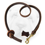 Leather Shar Pei Leash with Knot-Handle