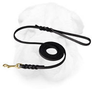 Leather Shar Pei Leash for Dog Shows
