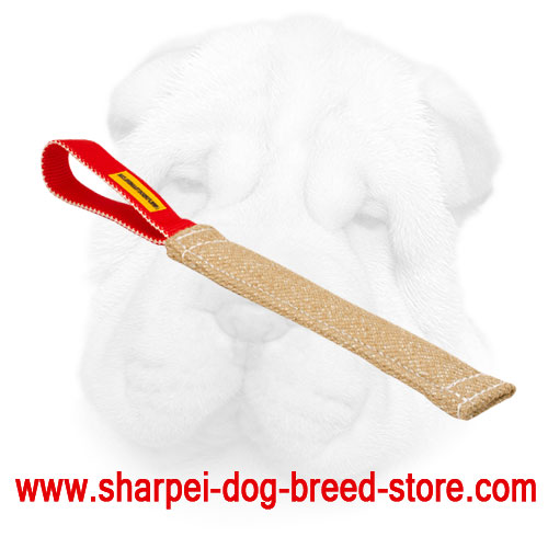 Pocket Size Jute Bite Tug for Shar Pei