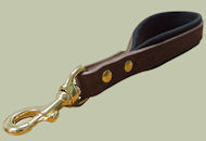 Short Handle Leather Dog Lead 1FT to 3/4" Sharpei