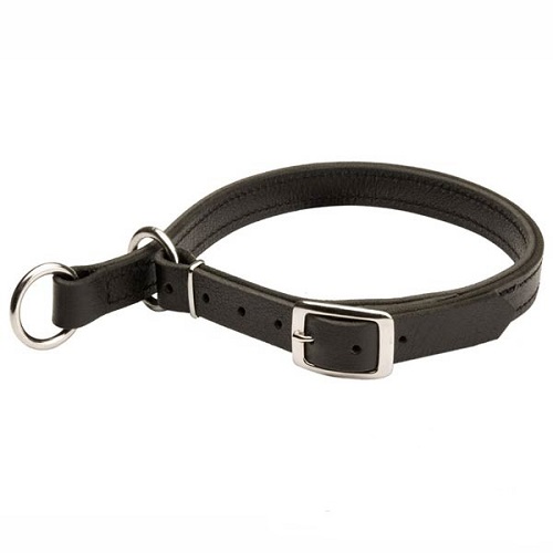 Shar Pei Breed Adjustable Leather Slip Collar