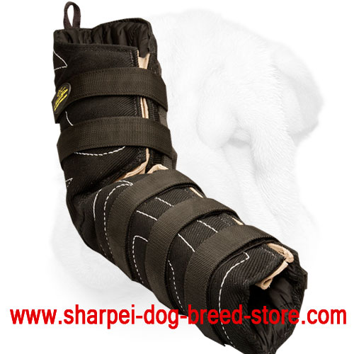 French Linen Hidden Protection Sleeve for Shar Pei Advanced Training