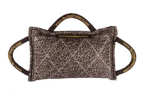 Synthetic "French Linen" Dog bite pad with 3 handles - Click Image to Close