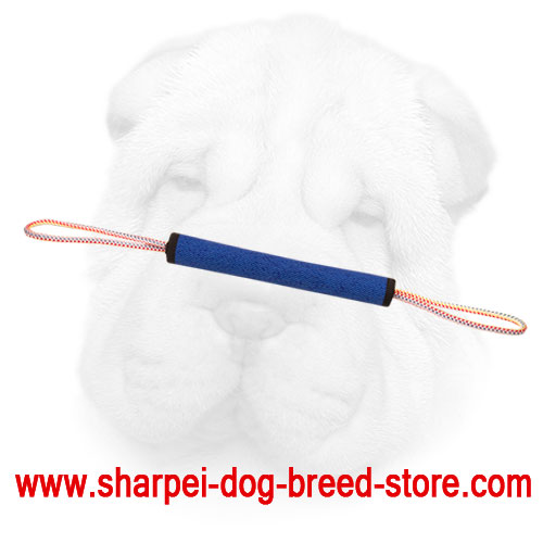 French Linen Shar Pei Bite Roll with Two Rope Handles