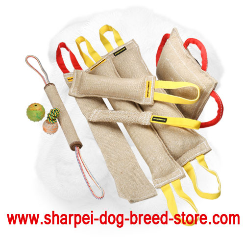 Jute Shar Pei Bite Set with Three Gift Items