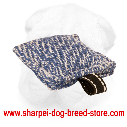 Pocket Size French Linen Shar Pei Bite Tug for Primary Training - Click Image to Close