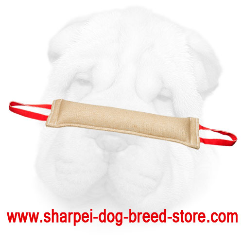 XXL Jute Shar Pei Bite Tug with Two Long Handles