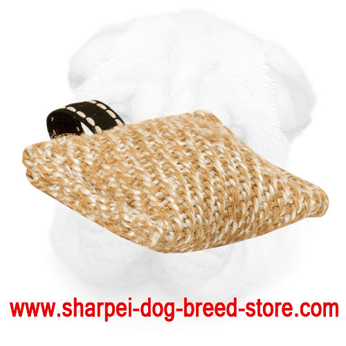 Pocket Size Jute Shar Pei Bite Tug for Puppy Training