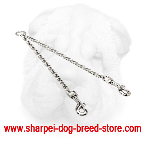 Chrome Plated Shar Pei Chain Coupler - Click Image to Close