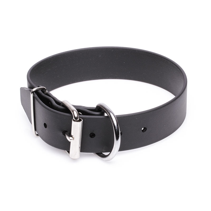 Extra Wide Black Biothane Sharpei Collar