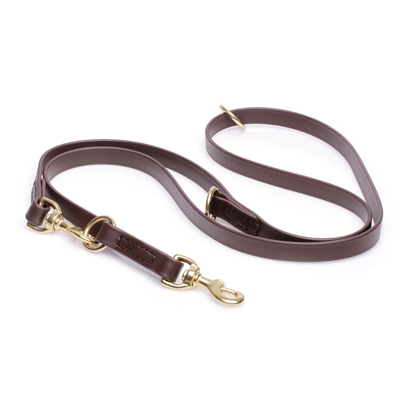 Multipurpose Brown Biothane Sharpei Leash for over 7 Different Activities